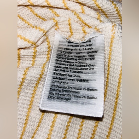 NEW Cotton On Willa Waffle Long Sleeve Top Women’s Henley Size Large NWT - Picture 12 of 16